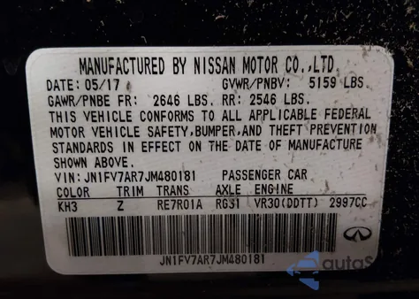 2018 Infiniti Q50 3.0T Red Sport 400 from USA, damaged, VIN JN1FV7AR7JM480181